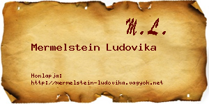 Mermelstein Ludovika névjegykártya